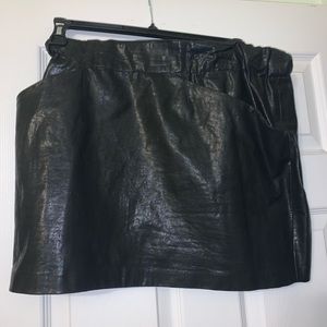 Faux leather skirt